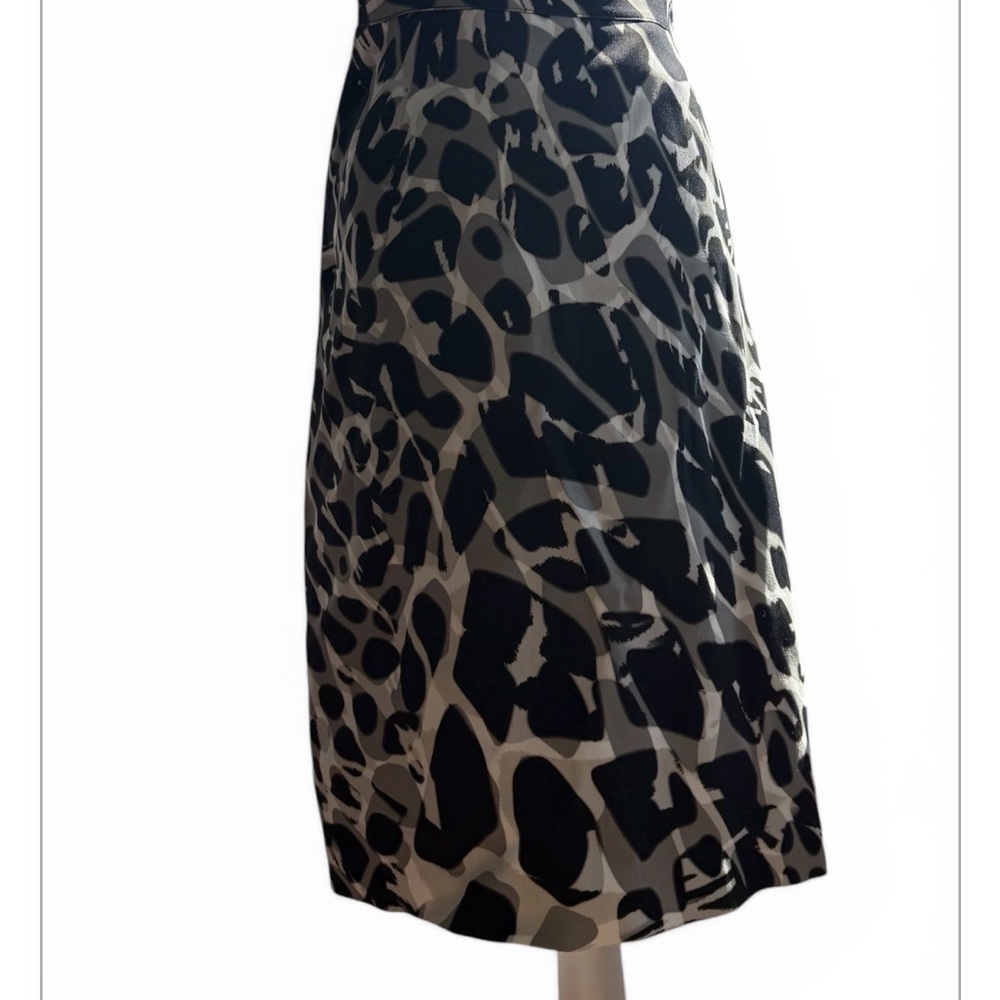 ESCADA Black & Gray Animal Print A-Line Skirt European size 42